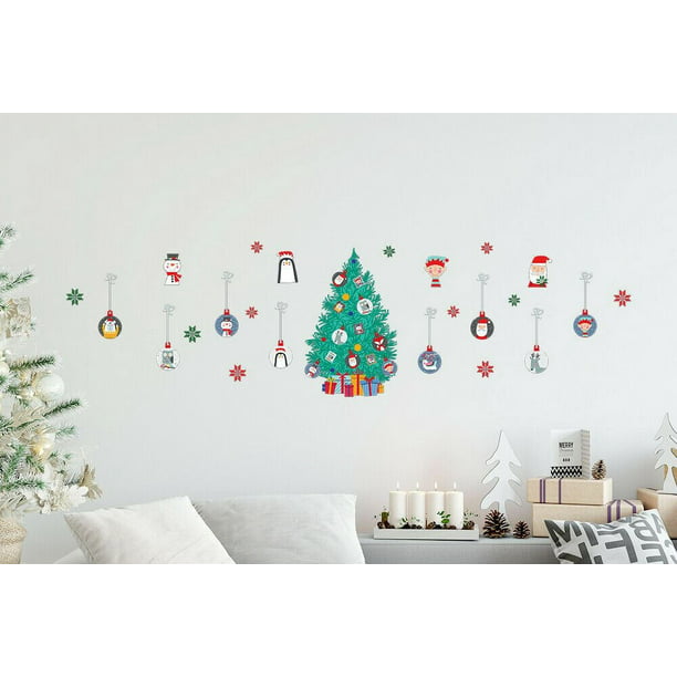 Details about   Merry Christmas Gifts Wall Window Stickers Decals Xmas Home Shop Decor Mural Set